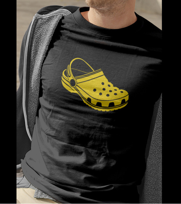 Crocs You Ain't Rockin If You Ain't Crocin Yellow Shoe T-Shirt