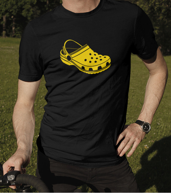 Crocs You Ain't Rockin If You Ain't Crocin Yellow Shoe T-Shirt