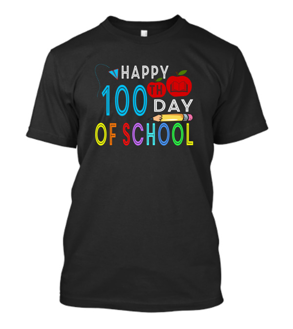 Happy 100Th Day Of School With Apple Pencil And Kite T-Shirt