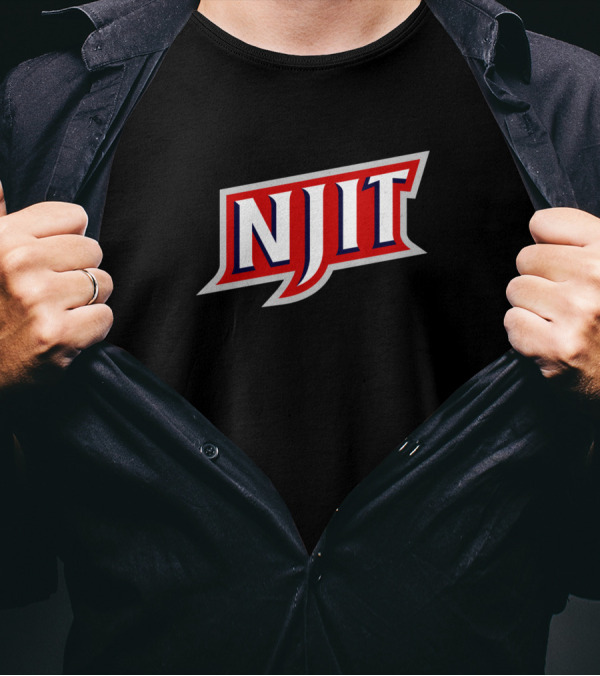 NJIT Highlanders Wordmark Logo CC0000 FFFFFF 071D49 T-Shirt