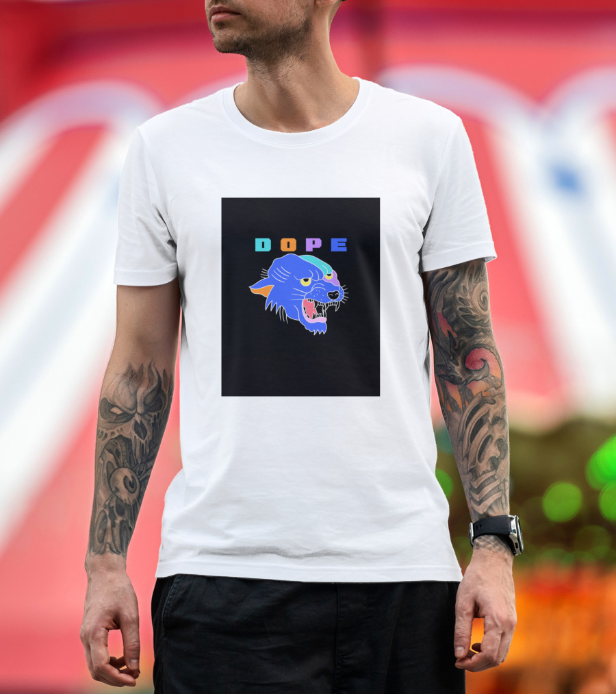 DOPE Street Cat Panther Head T-Shirt