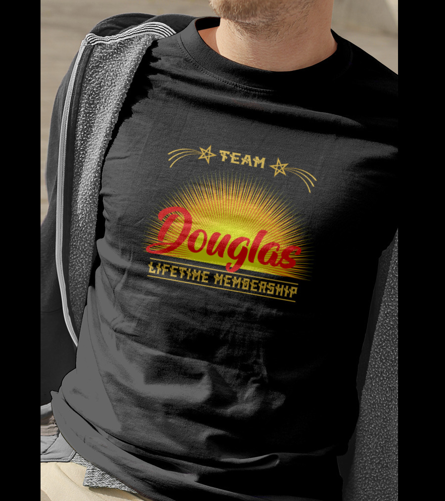 Team Douglas Lifetime Membership Sunburst T-Shirt