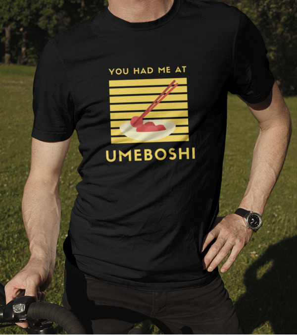 You Had Me At Umeboshi Chopsticks And Bowl With Yellow Stripes T-Shirt