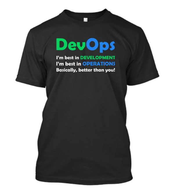 DevOps Best In Development And Operations Basically Better Than You T-Shirt