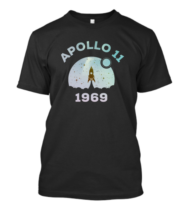 Apollo 11 1969 Rocket Space Moon Stars T-Shirt