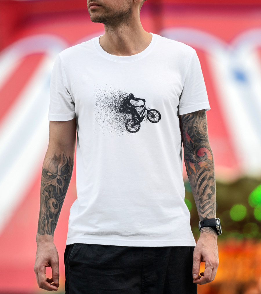 Bmx Rider Performing Stunts Doing Tricks Minimal T-Shirt