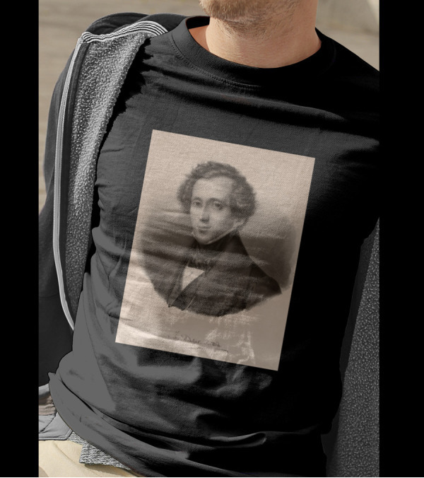 Felix Mendelssohn Portrait Lithograph By Joseph Kriehuber T-Shirt