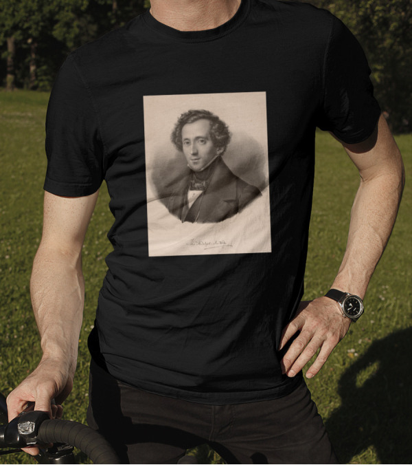 Felix Mendelssohn Portrait Lithograph By Joseph Kriehuber T-Shirt