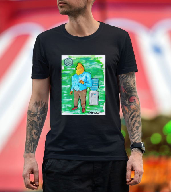 Premium T-Shirt: Fish Out Of Water Water Cooler Fish Head Businessman T-Shirt Fish Out Of Water Water Cooler Fish Head Businessman T-Shirt