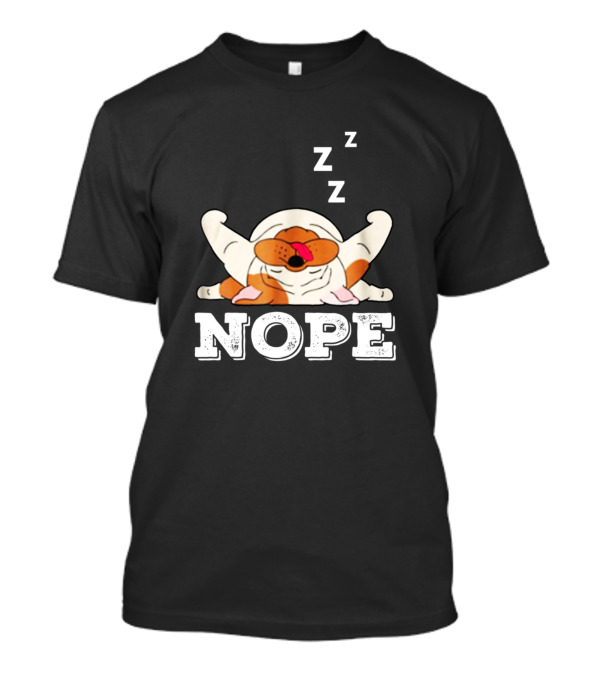 Nope Lazy Sleeping English Bulldog Dog Puppy Lover T-Shirt