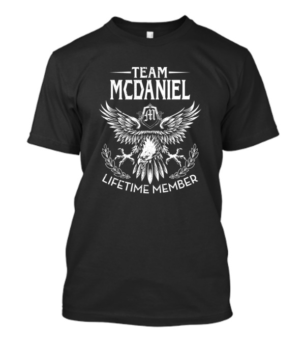 Team Mcdaniel Lifetime Member Eagle Emblem T-Shirt