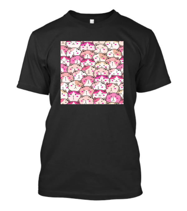 Colorful Cat Cat Faces T-Shirt