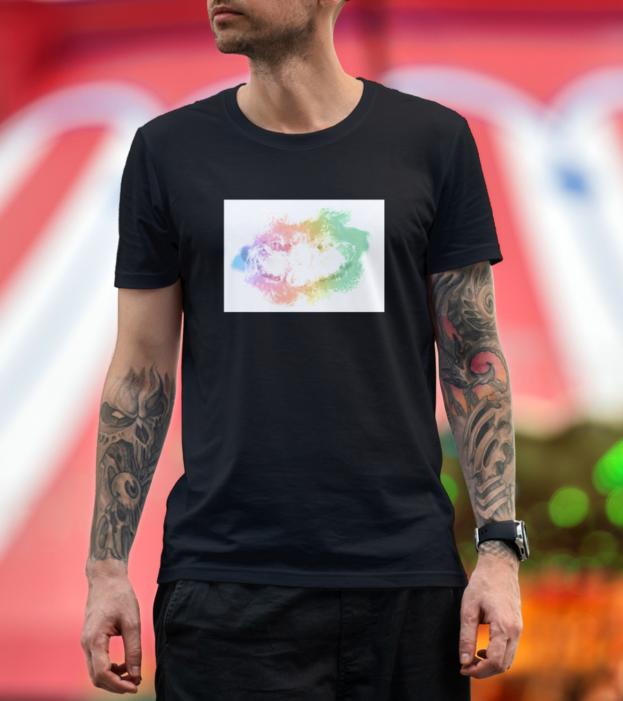 Colourful Painted Background Multicolor Brush Stroke T-Shirt