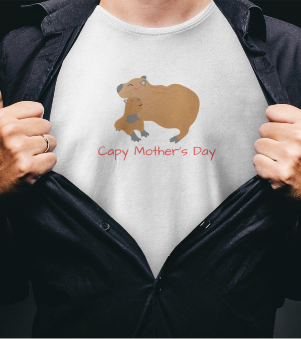 Capy Mother's Day Hugging Capybara T-Shirt