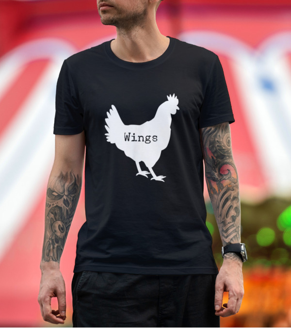 Premium T-Shirt: King of the Wings Funny Chicken Wing Lovers Wings T-Shirt King of the Wings Funny Chicken Wing Lovers Wings T-Shirt