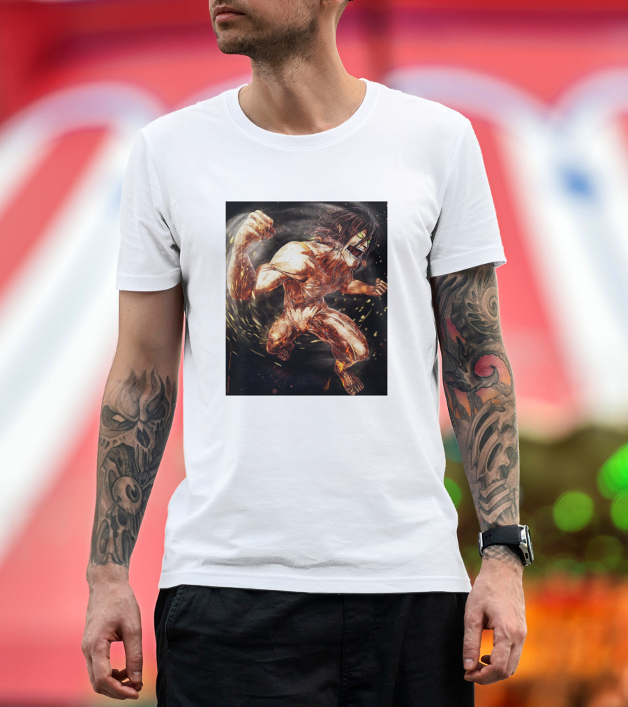 King Of Titan Attack Eren Jaeger Anime T-Shirt