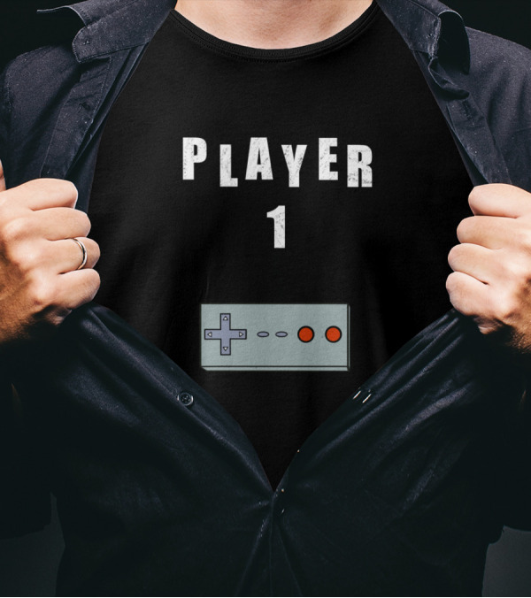 Player 1 Retro Gaming Control Classic Gamepad T-Shirt