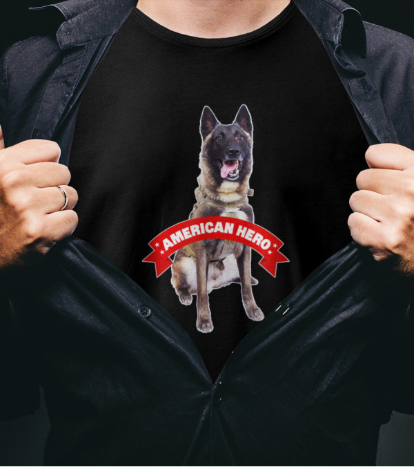 American Hero Dog Conan Military Support K9 T-Shirt