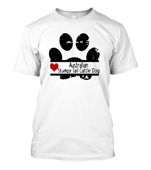 Australian Stumpy Tail Cattle Dog Heart Paw T-Shirt