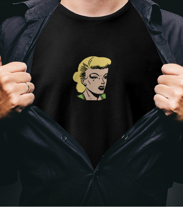 I Make My Mom Sad With My Choices Retro Comic Style Blonde Woman Crying T-Shirt