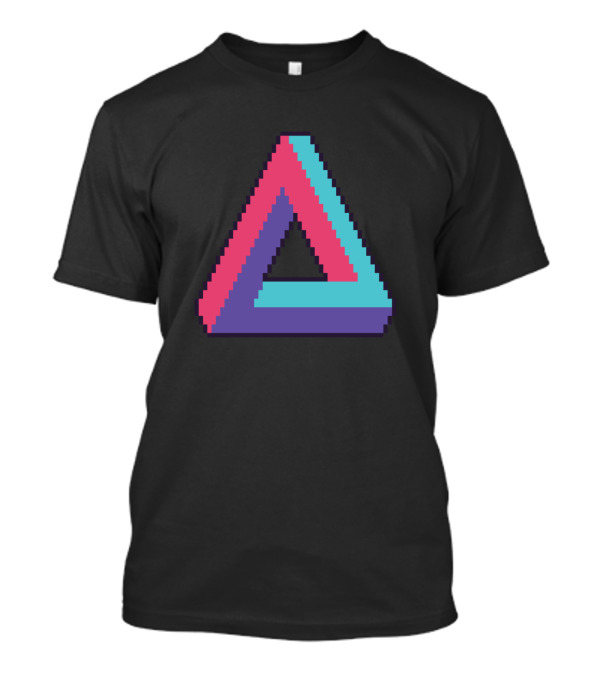 Infinite Triangle Pixel Art Retro Colors T-Shirt