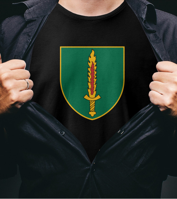 Insignia Of The Lithuanian Special Operations Forces Flame Sword Emblem T-Shirt