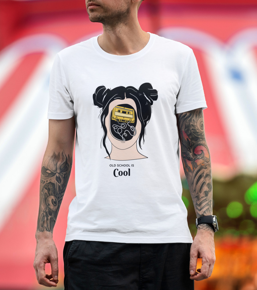 Old School Is Cool Cassette Tape Head T-Shirt