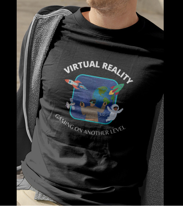 Virtual Reality Gaming On Another Level Astronaut Space Adventure T-Shirt