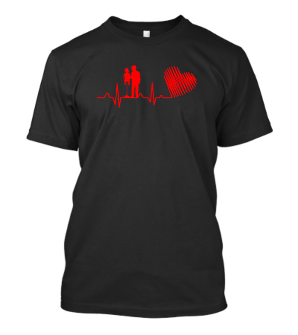 Ventriloquist Puppeteer Heartbeat With Puppets And Heartbeat Line T-Shirt