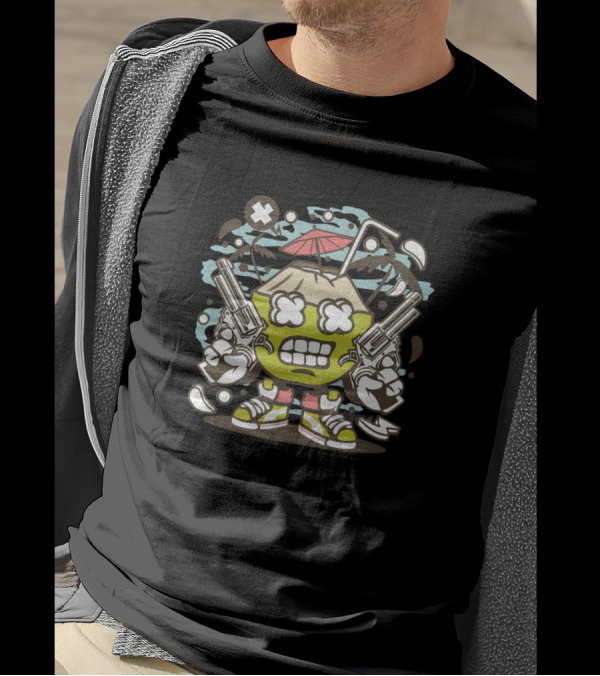 Coconut Killer Guns Animated Characters Comics T-Shirt