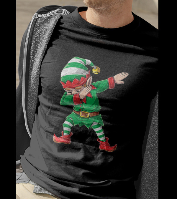 Dabbing Elf Squad Christmas Dabbing Elf T-Shirt