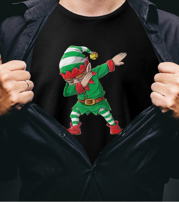 Dabbing Elf Squad Christmas Dabbing Elf T-Shirt