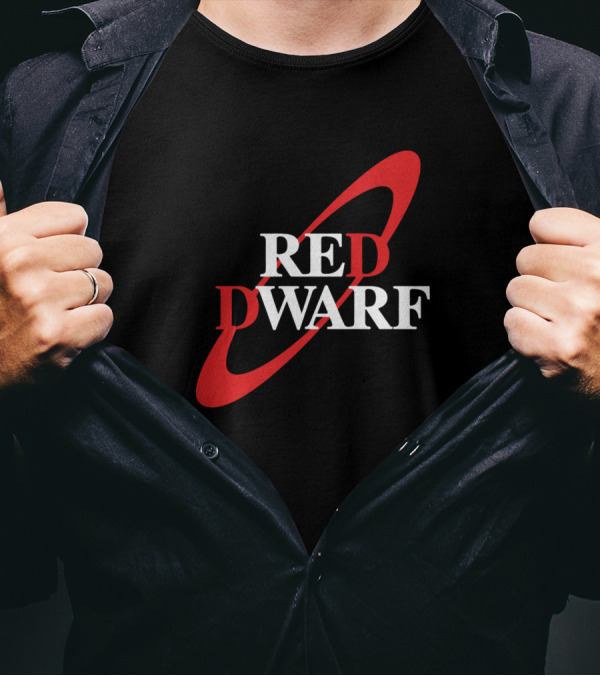Red Dwarf Logo With Red Elliptical Orbit T-Shirt