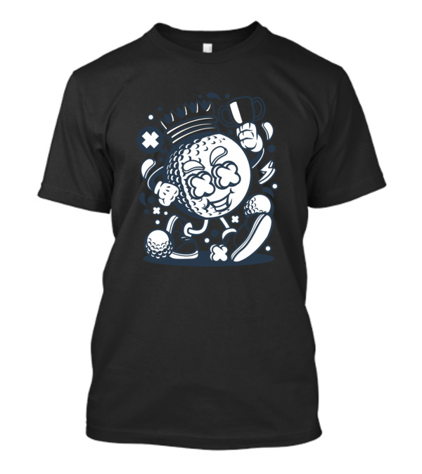 Golf King Animated Characters Comics And Pop Golf Ball Crown Trophy T-Shirt