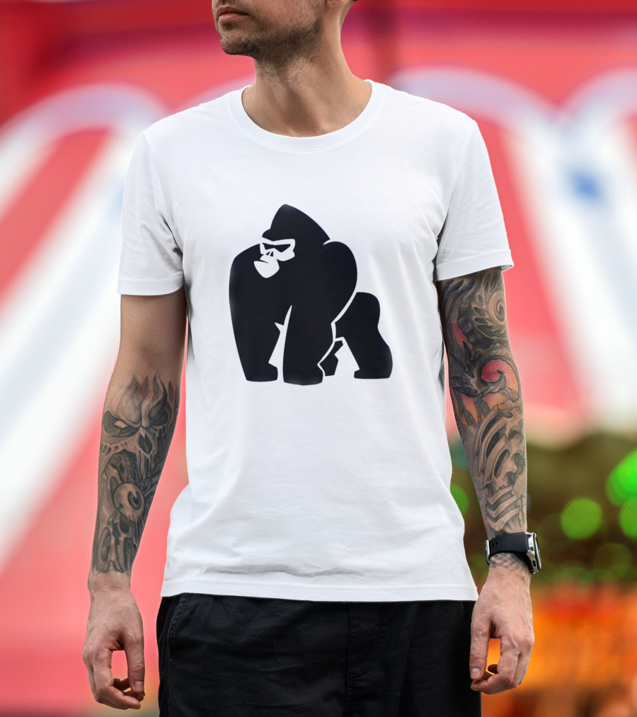 Black Silhouette King of Kong Gorilla T-Shirt