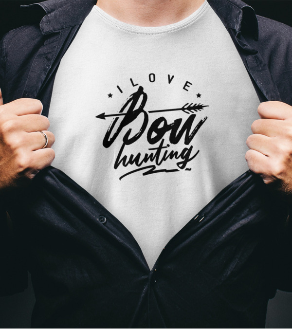 I Love Bow Hunting Hunter Bowhunter Arrow T-Shirt