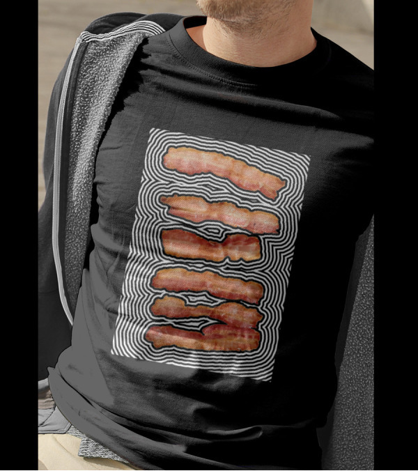 Bacon Bacon Bacon Optical Illusion T-Shirt