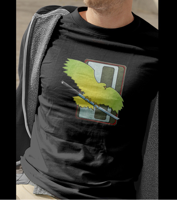 Battletech Clan Jade Falcon Symbol With Sword T-Shirt