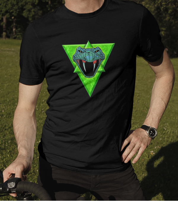 Battletech Clan Steel Viper Green Triangle Emblem T-Shirt