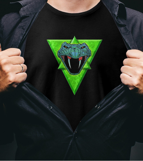 Battletech Clan Steel Viper Green Triangle Emblem T-Shirt