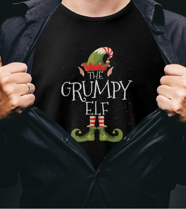 The Grumpy Elf Family Matching Christmas Group T-Shirt
