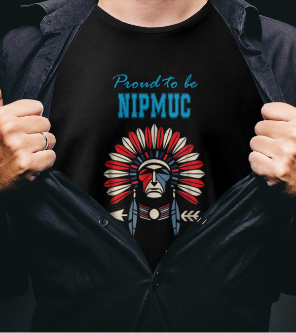 Proud To Be Nipmuc Native American Face With Arrows T-Shirt