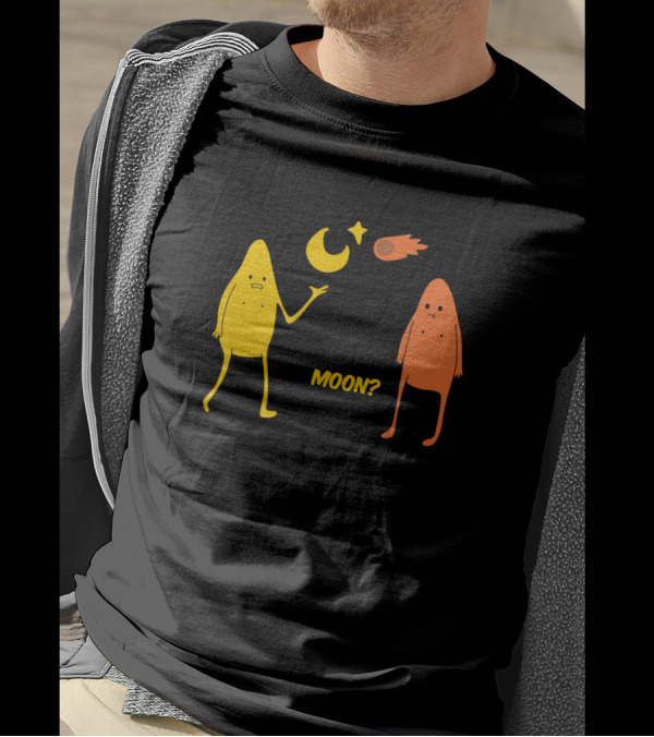 Can We Just Move To The Moon With Cartoon Moon And Star T-Shirt