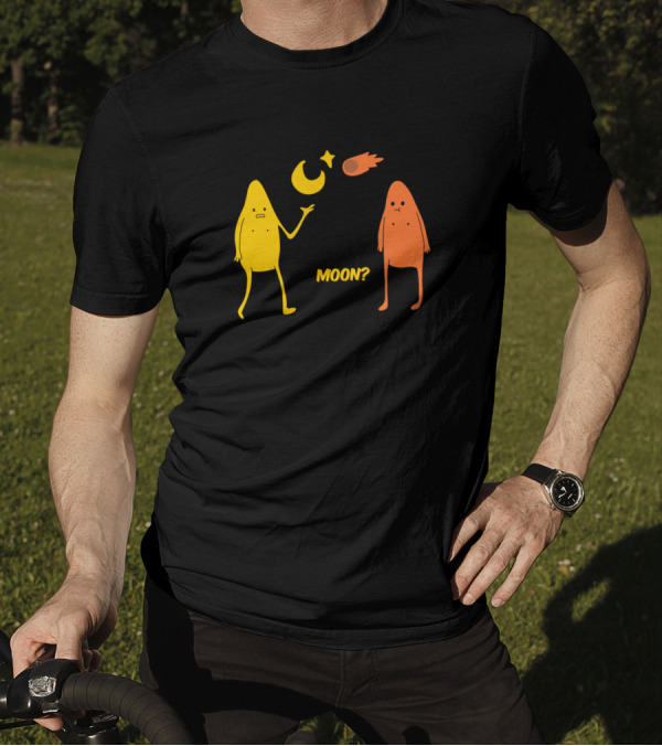 Can We Just Move To The Moon With Cartoon Moon And Star T-Shirt