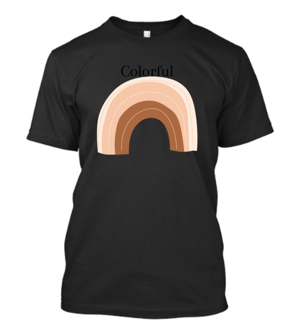 Colorful Minimalist Rainbow In Earth Tones T-Shirt