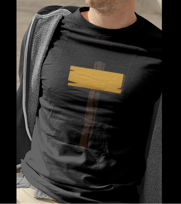Hammer Wooden Mallet Sky Clouds T-Shirt
