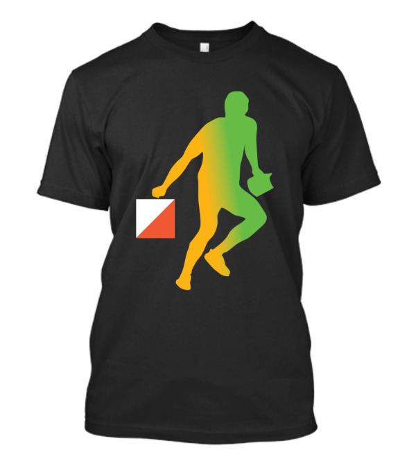 Runner Holding Orienteering Map At Control Point T-Shirt