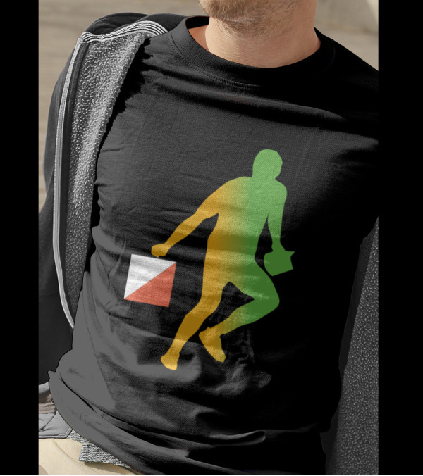 Runner Holding Orienteering Map At Control Point T-Shirt
