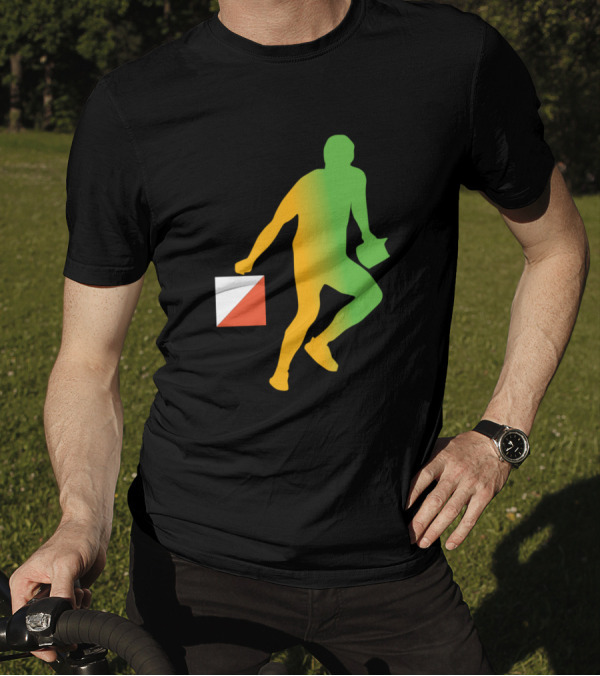 Runner Holding Orienteering Map At Control Point T-Shirt