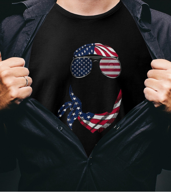 American Vibes Labrador Bandana Sunglasses T-Shirt